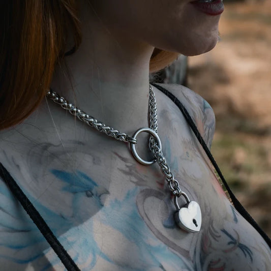 Foxtail O-Ring Slip Choker - 9mm | Adjustable BDSM Chain Collar