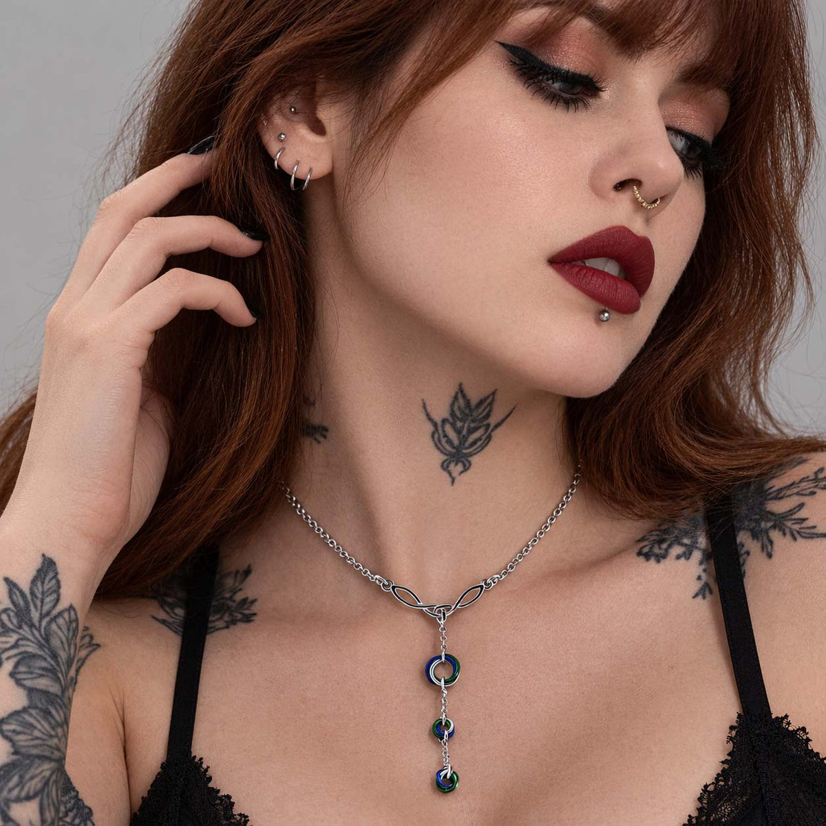 Celtic Lovers O-Ring Collar | Gothic BDSM Statement Collar