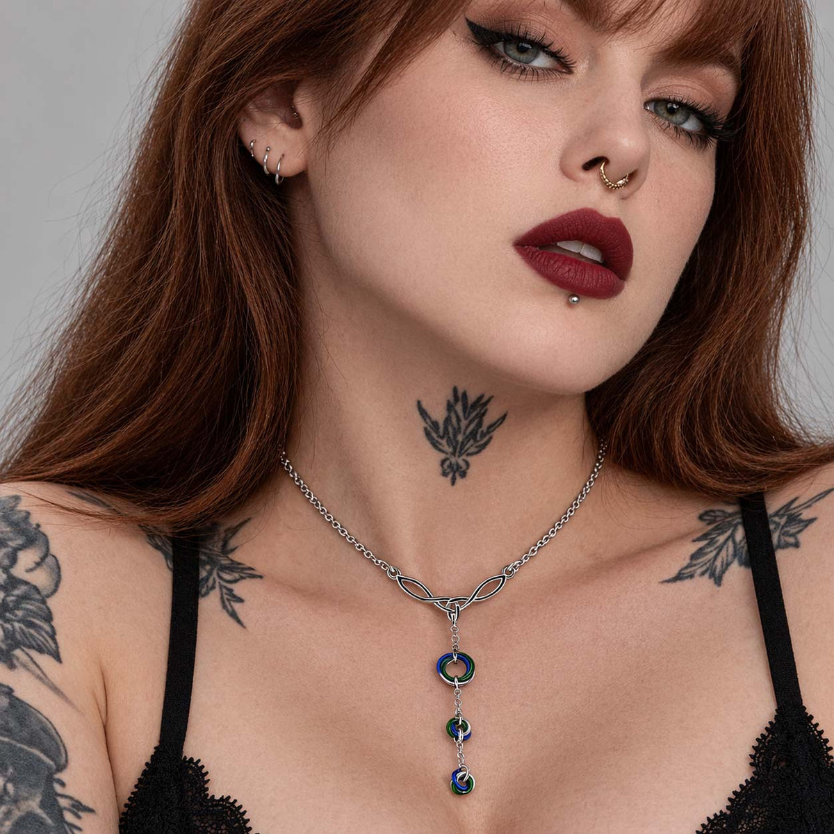 Celtic Lovers O-Ring Collar | Gothic BDSM Statement Collar