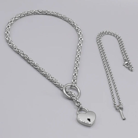 6mm Chainmail O-Ring Slip Choker – Adjustable BDSM Collar Necklace