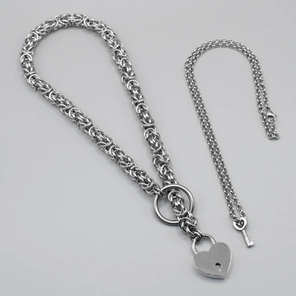 Chainmail O-Ring Slip Choker - 12mm | Adjustable BDSM Chain Collar