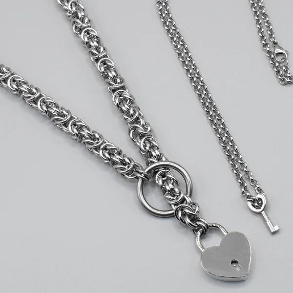 Chainmail O-Ring Slip Choker - 12mm | Adjustable BDSM Chain Collar