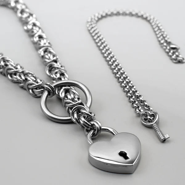 Chainmail O-Ring Slip Choker - 12mm | Adjustable BDSM Chain Collar