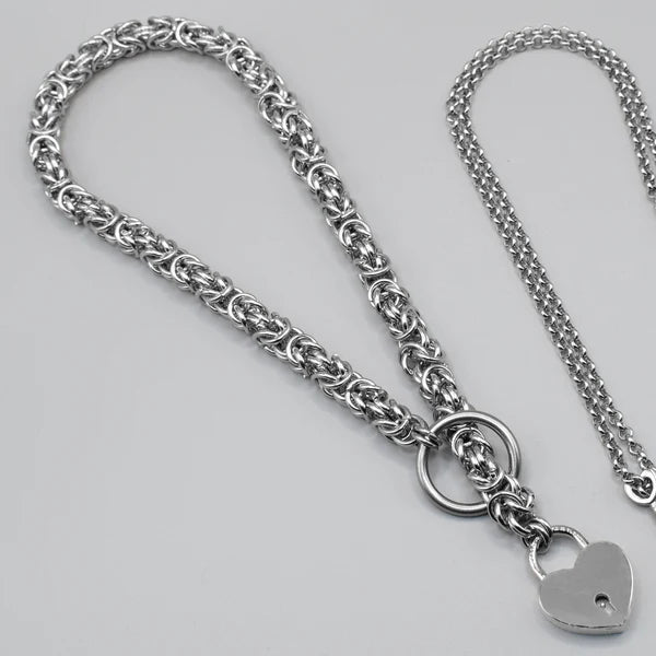 Chainmail O-Ring Slip Choker - 12mm | Adjustable BDSM Chain Collar
