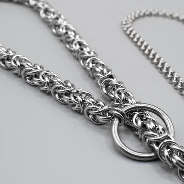 Chainmail O-Ring Slip Choker - 12mm | Adjustable BDSM Chain Collar