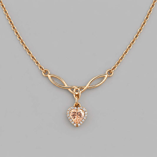 Claimed in Devotion Citrine Heart Celtic Day Collar | Discreet Submissive BDSM Necklace