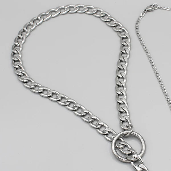 Cuban Link O-Ring Slip Chain Choker - 12mm | Adjustable BDSM Chain Collar