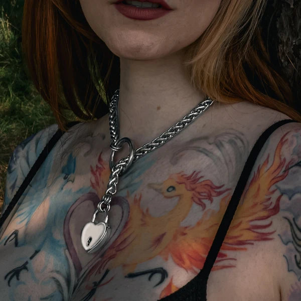 Figaro Chain O-Ring Slip Choker - 12mm | Adjustable BDSM Chain Collar