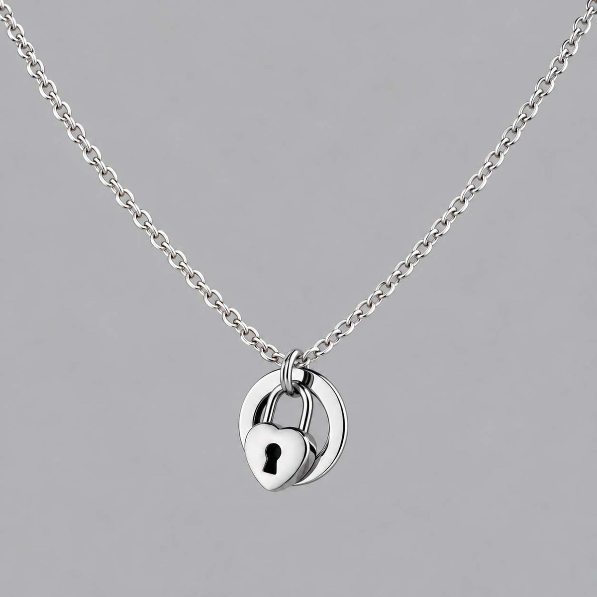 O-Ring Heart Lock Collar | BDSM Heart Lock Statement Collar