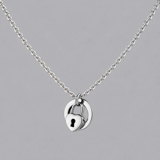 O-Ring Heart Lock Collar | BDSM Heart Lock Statement Collar