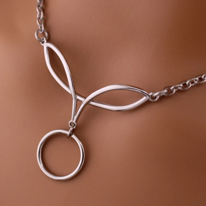 O-Ring Submissive Celtic Collar | Gothic BDSM Statement Collar