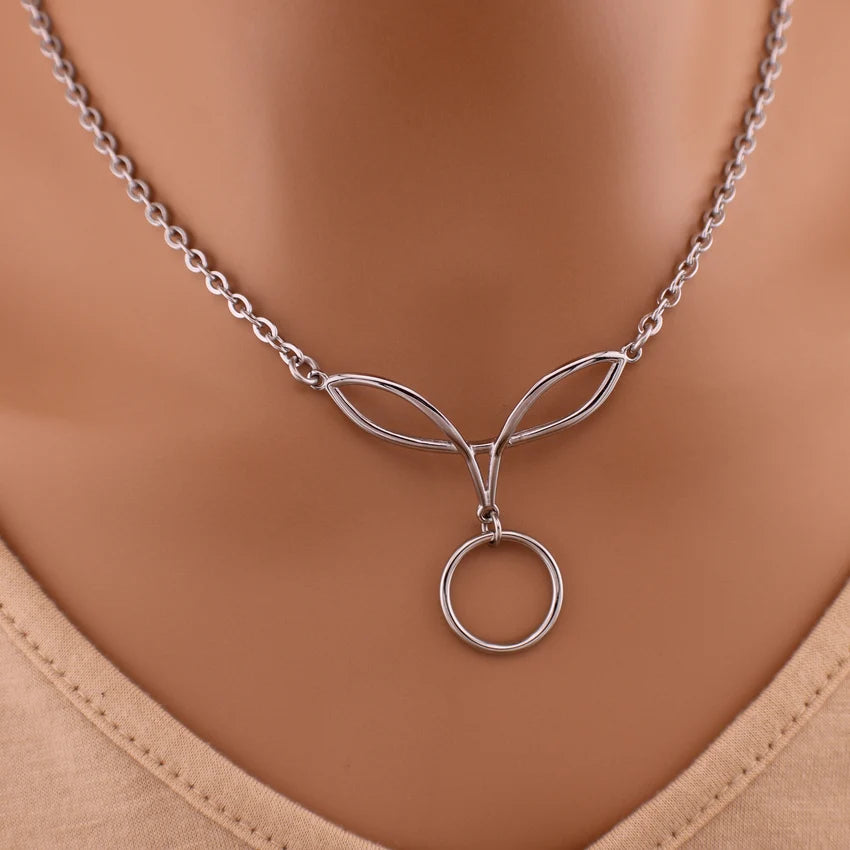 O-Ring Submissive Celtic Collar | Gothic BDSM Statement Collar