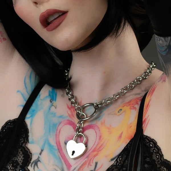 10mm Cable Chain O-Ring Slip Choker – Adjustable Sliding BDSM Collar