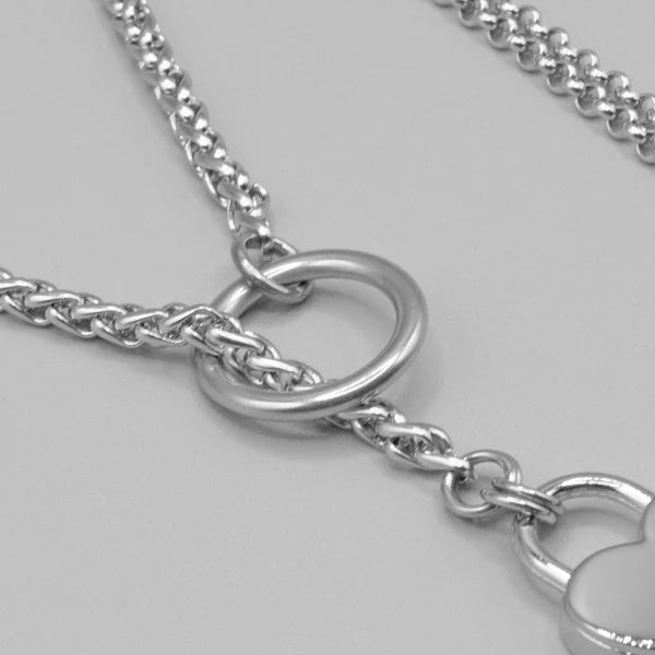 5mm Foxtail Chain O-Ring Slip Choker – Adjustable Sliding BDSM Collar