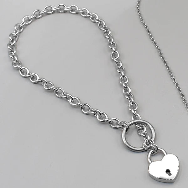 10mm Cable Chain O-Ring Slip Choker – Adjustable Sliding BDSM Collar