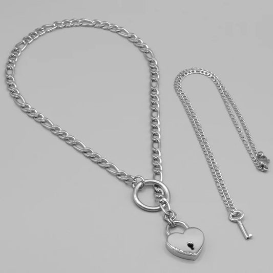 7mm Figaro Chain O-Ring Slip Choker – Adjustable Sliding BDSM Collar